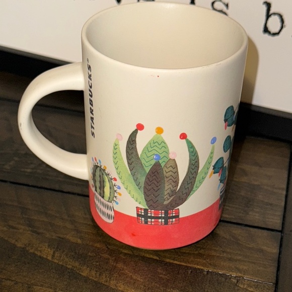 Starbucks Other - 2017 Starbucks Coffee Co. 12oz. Coffee/Tea Mug/Cup Christmas Cactus Edition